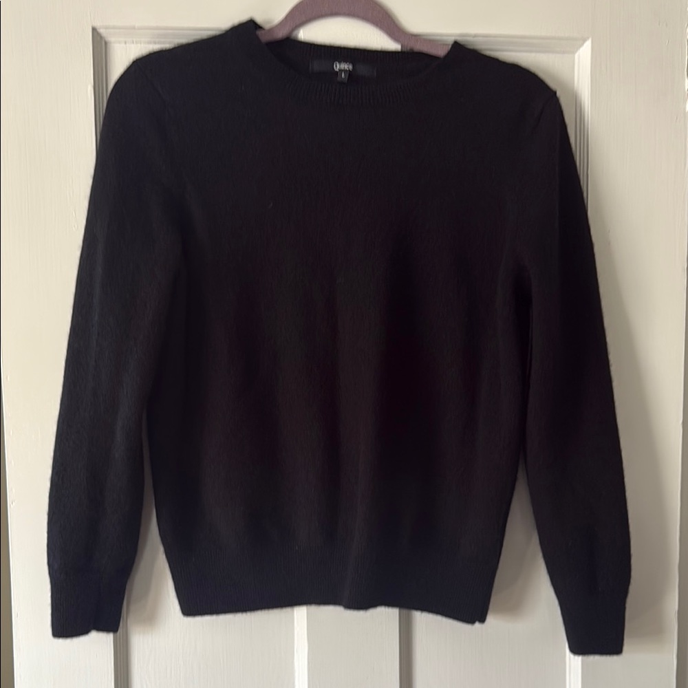 Classic Black Cashmere Women's Sweater